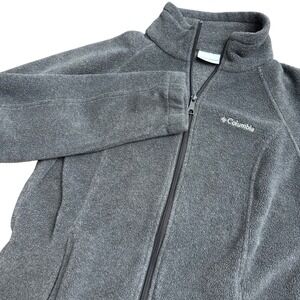Columbia Full Zip Fleece Jacket Gray Men's Size S